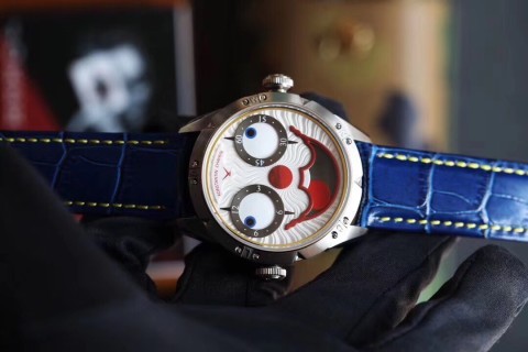 Konstantin Chaykin Joker Clown Automatic Watch Blue Strap view 3
