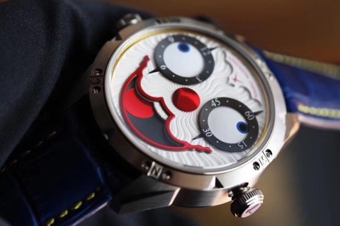 Konstantin Chaykin Joker Clown Automatic Watch Blue Strap view 4