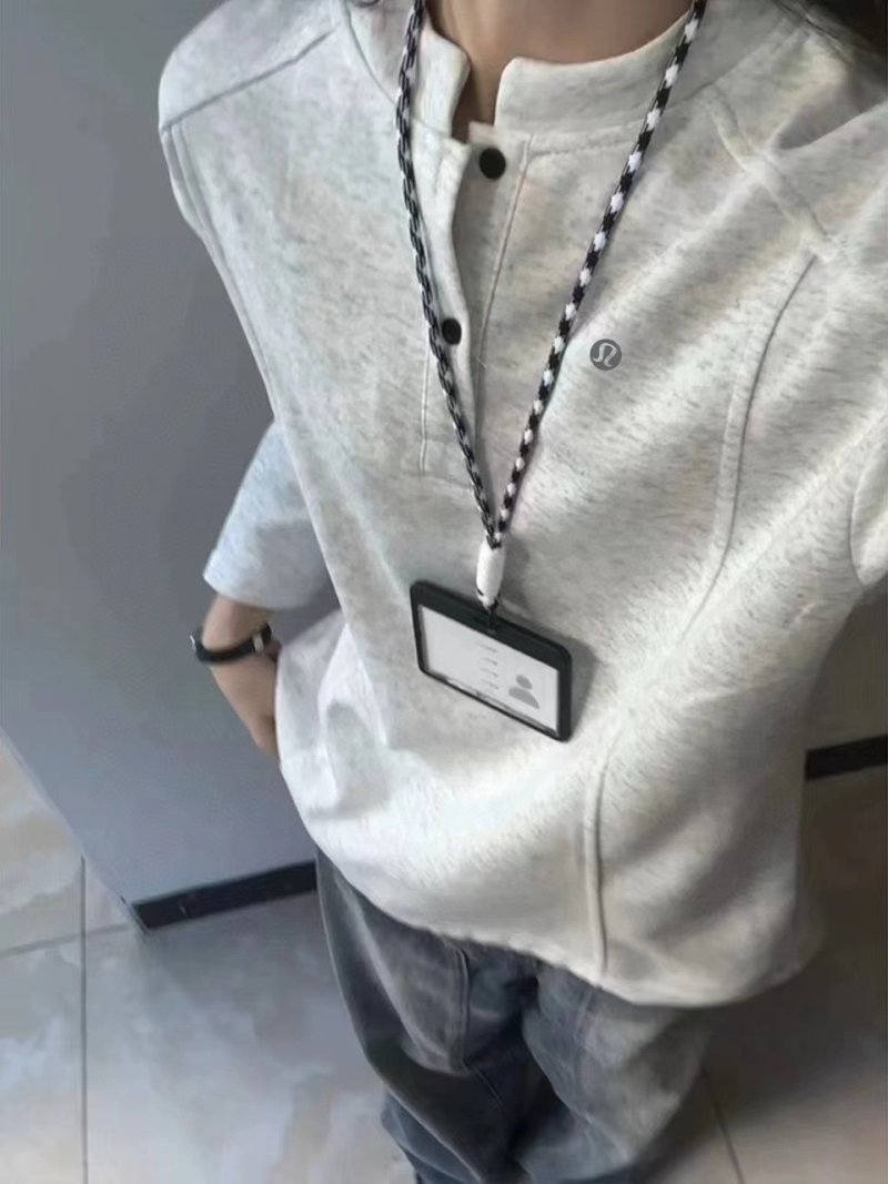 Lululemon Deconstructed Button Long Sleeve T-Shirt Grey view