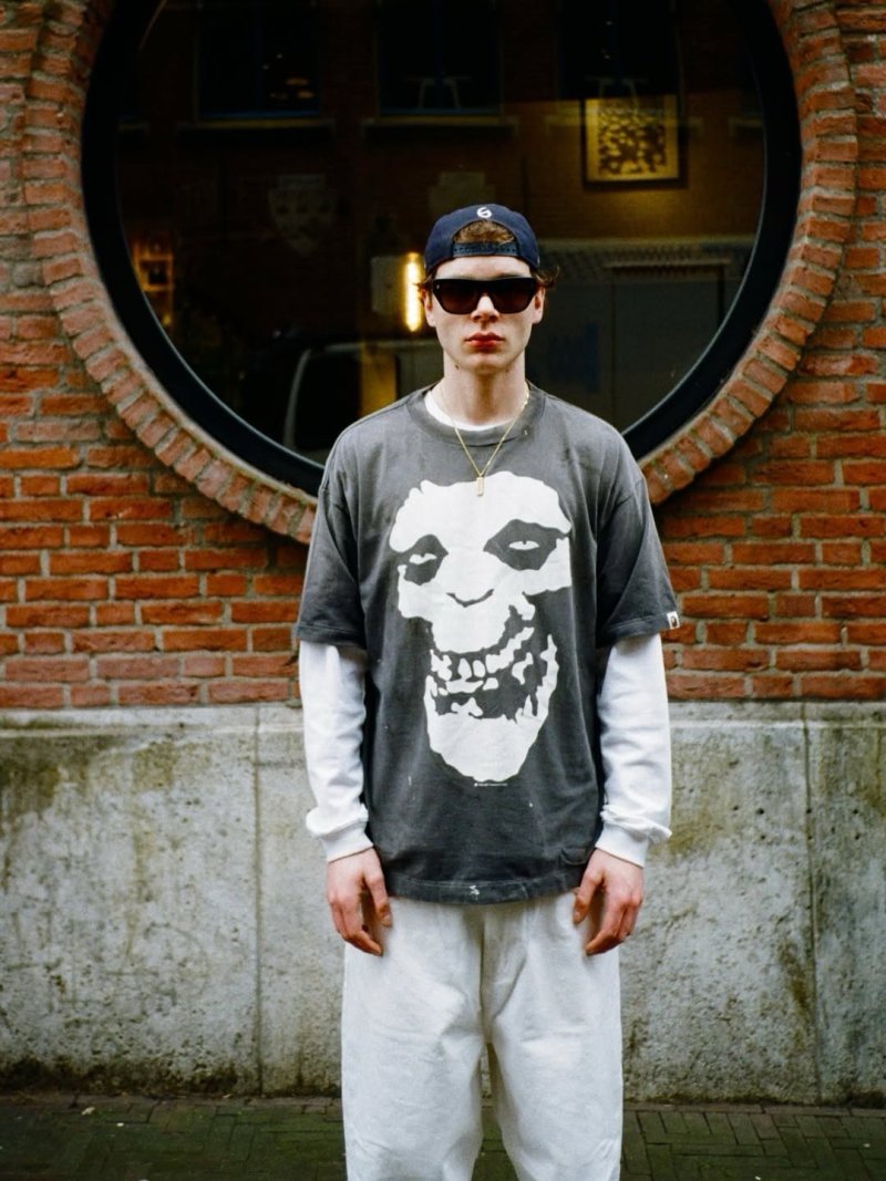 Misfits Skull Graphic Black T-Shirt view