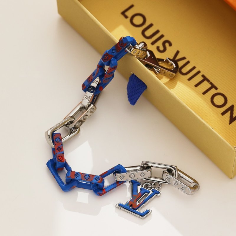 Louis Vuitton Bamboo Blue Red Bracelet