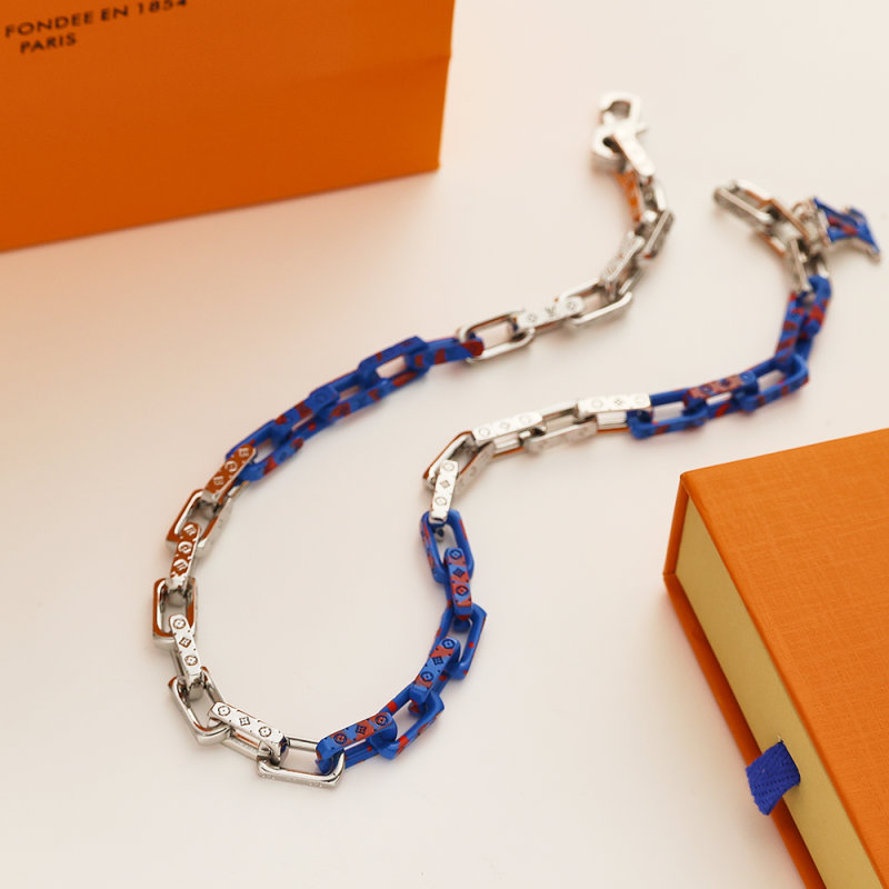 Louis Vuitton Bamboo Blue Red Bracelet view