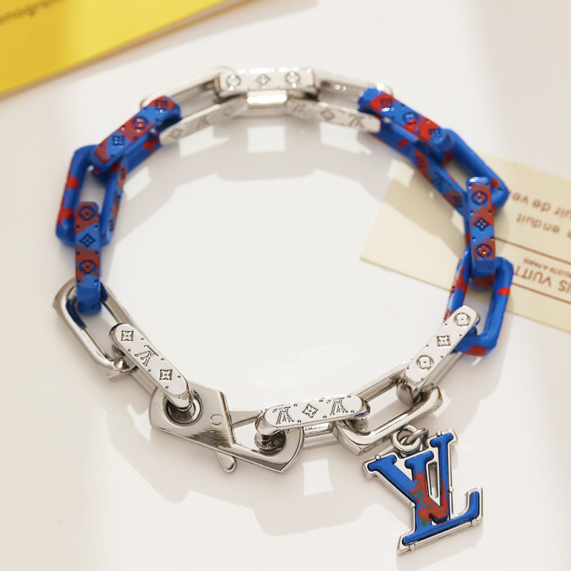 Louis Vuitton Bamboo Blue Red Bracelet view