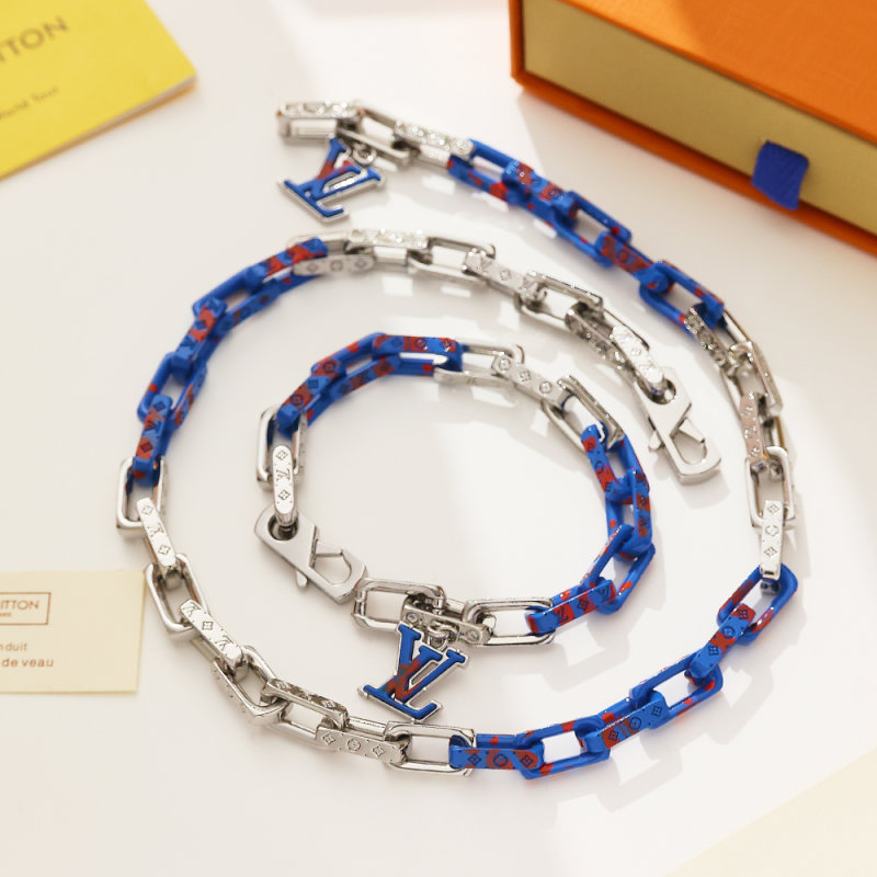 Louis Vuitton Bamboo Blue Red Bracelet view