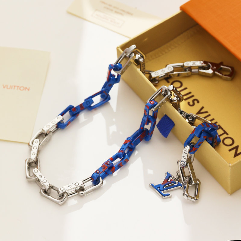 Louis Vuitton Bamboo Blue Red Bracelet view