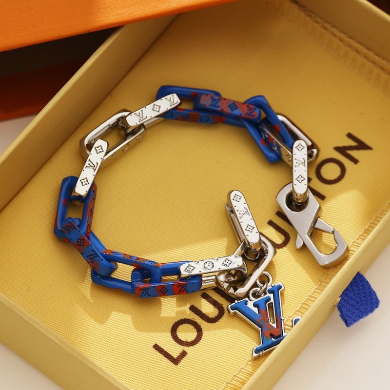 Louis Vuitton Bamboo Blue Red Bracelet view