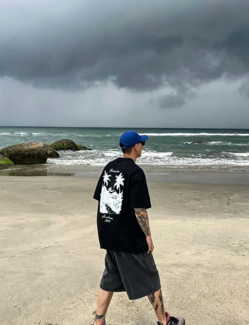 Black Graphic Print Short Sleeve T-Shirt view
