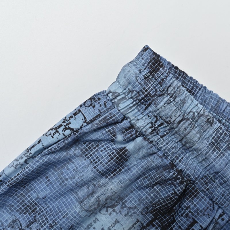 Light Blue Tie-Dye Denim Shorts view