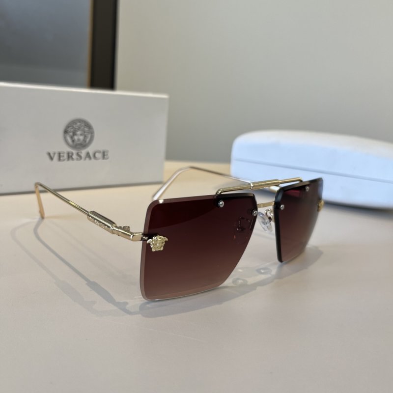 Versace Men's Polarized Square Sunglasses - Brown Gradient