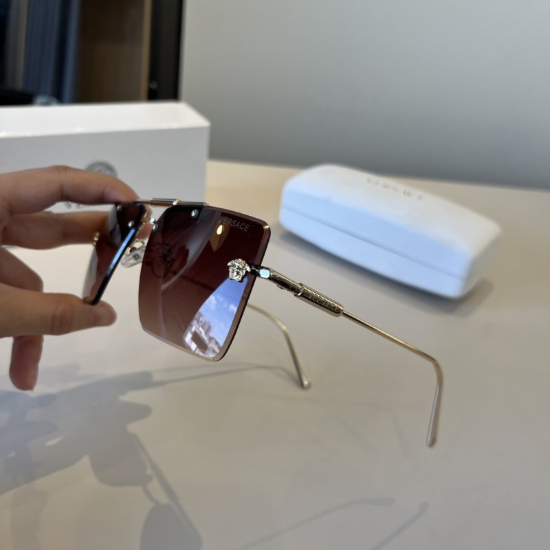 Versace Men's Polarized Square Sunglasses - Brown Gradient view