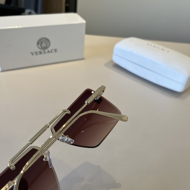 Versace Men's Polarized Square Sunglasses - Brown Gradient view