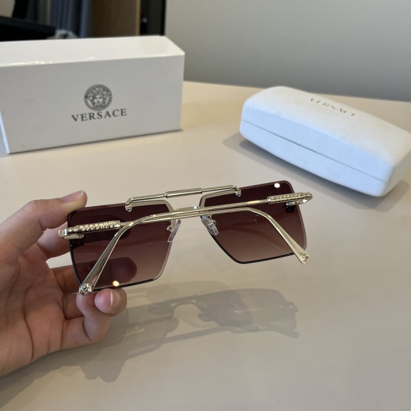 Versace Men's Polarized Square Sunglasses - Brown Gradient view