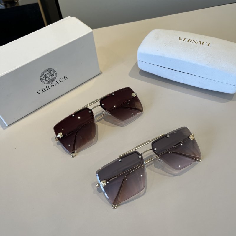 Versace Men's Polarized Square Sunglasses - Brown Gradient view