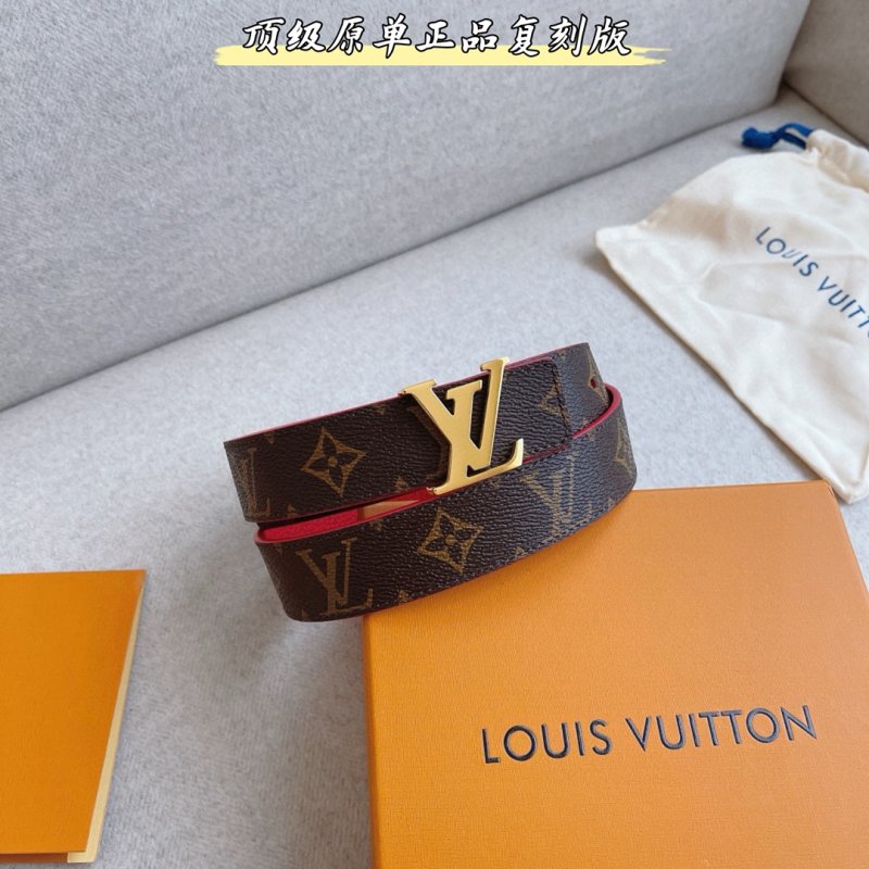 Louis Vuitton Monogram Empreinte Reversible Belt - Red/Brown view