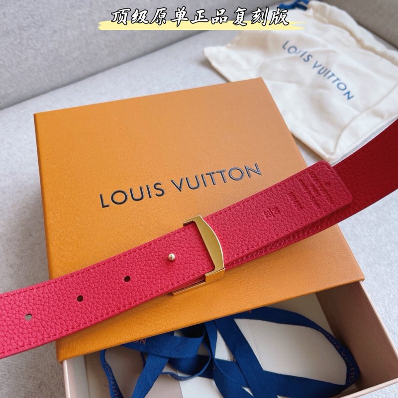 Louis Vuitton Monogram Empreinte Reversible Belt - Red/Brown view