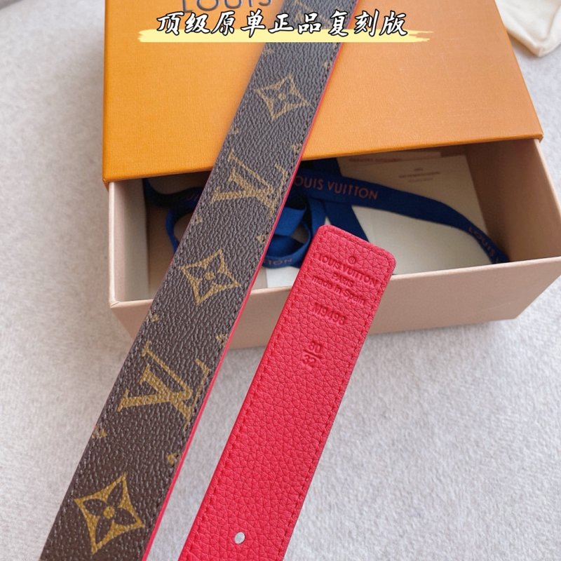 Louis Vuitton Monogram Empreinte Reversible Belt - Red/Brown view