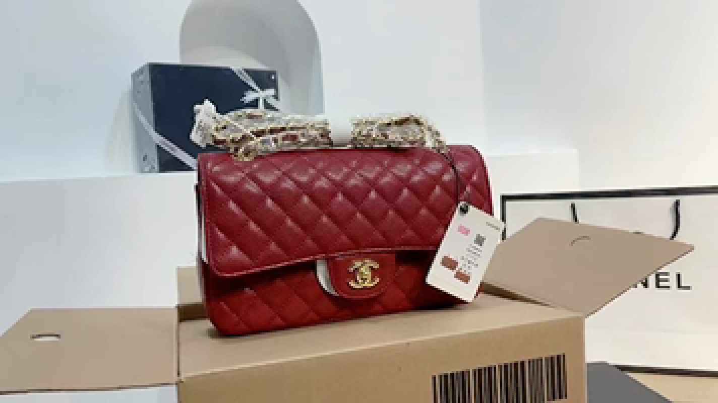 Chanel Classic Flap Quilted Red Shoulder Bag