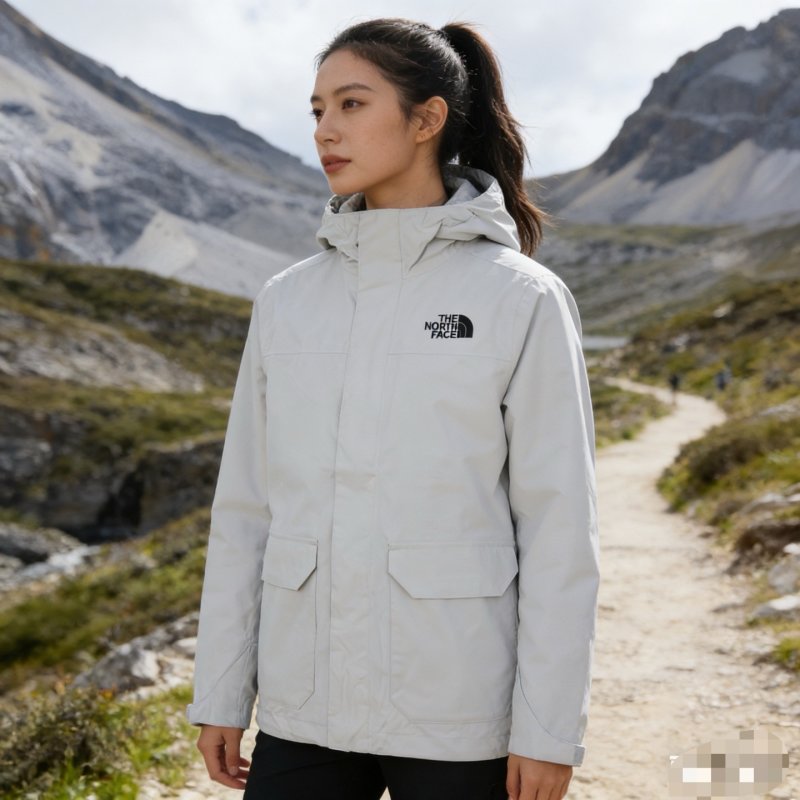 The North Face White Windbreaker Jacket view