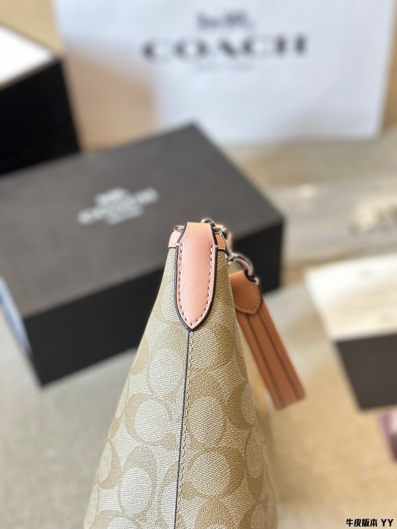 Coach Laurel Shoulder Bag - Beige Monogram with Blush Leather view