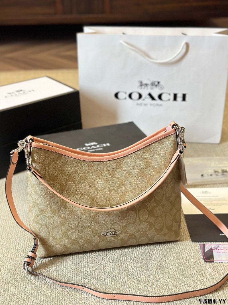 Coach Laurel Shoulder Bag - Beige Monogram with Blush Leather view