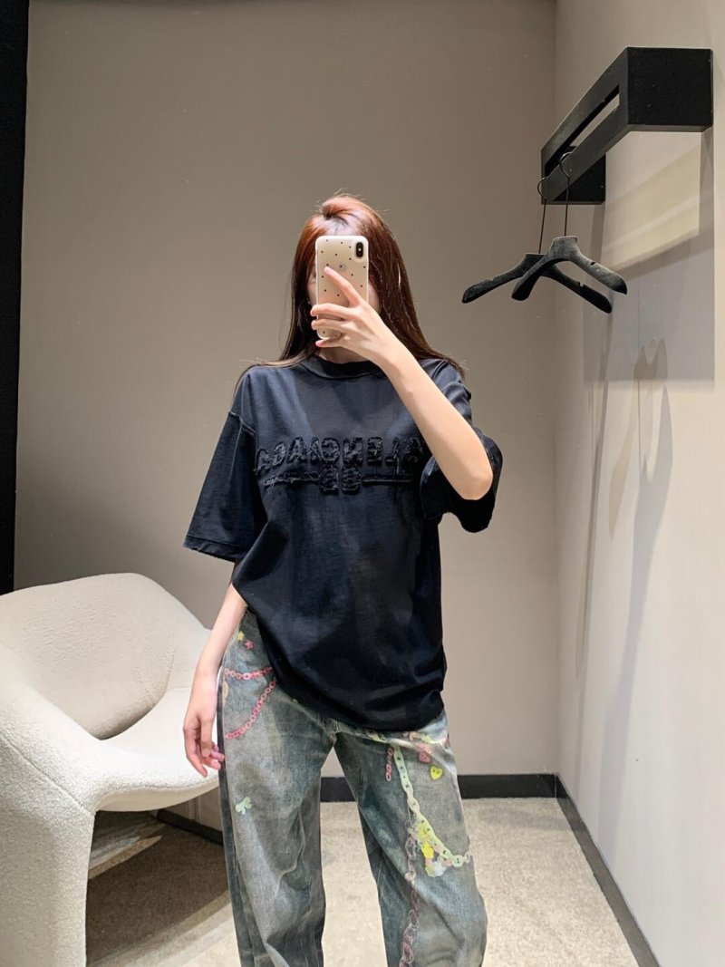 Essentials Distressed Graphic Black T-Shirt view