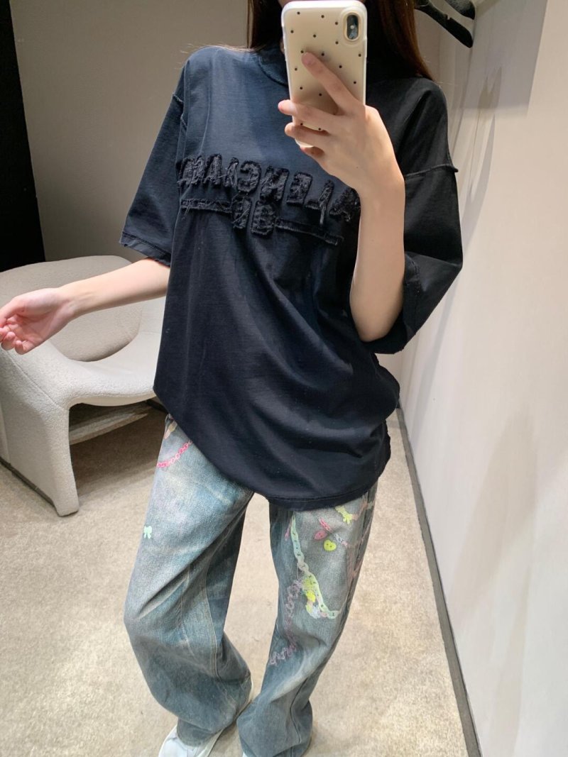 Essentials Distressed Graphic Black T-Shirt view