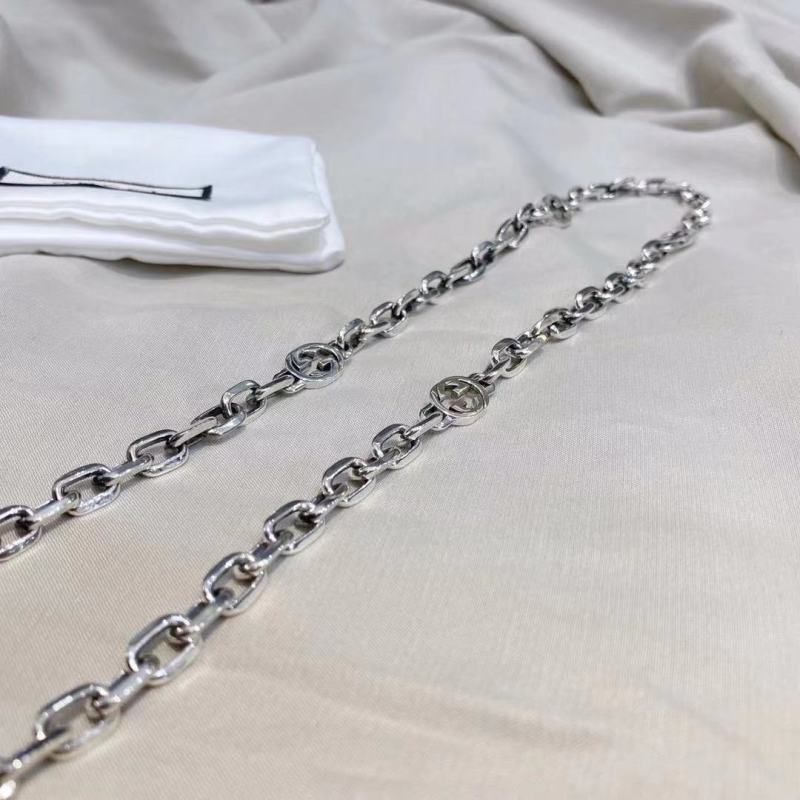 Gucci Double G Interlocking Silver Chain Necklace view