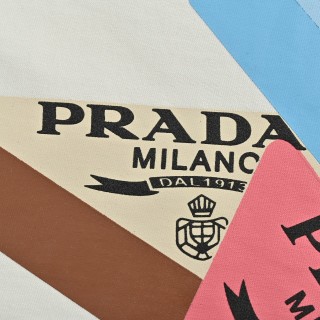 Prada Geometric Triangle Logo White T-Shirt view 11
