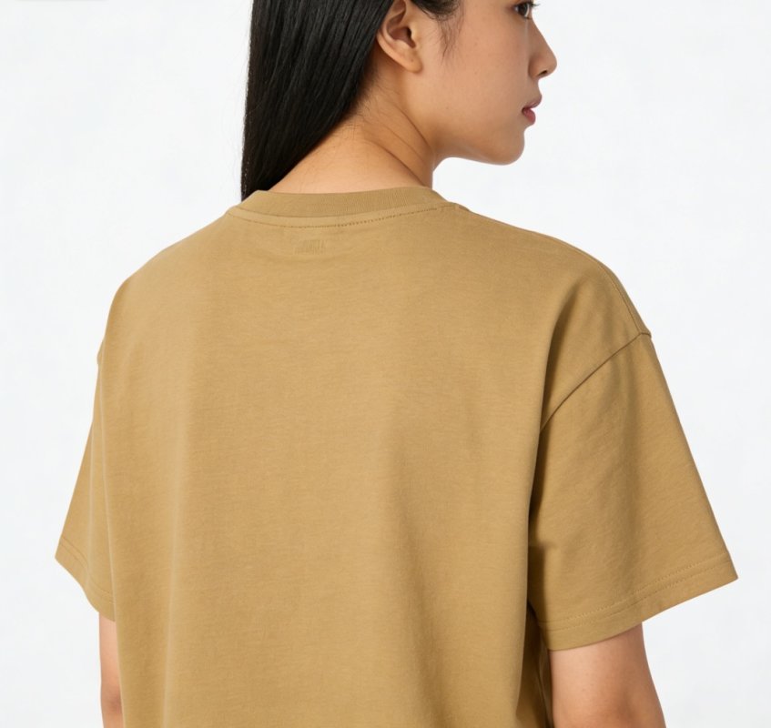 Mustard Yellow Oversized T-Shirt with Teal Heart Print view