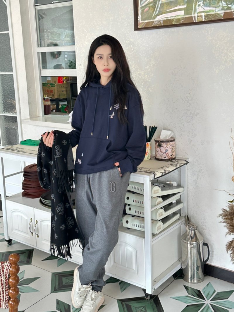 Grey Embroidered Logo Jogger Pants view
