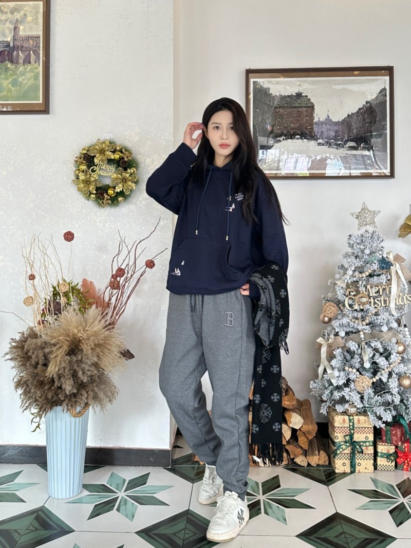 Grey Embroidered Logo Jogger Pants view