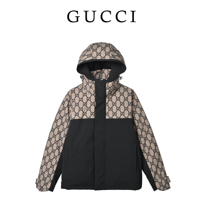 Gucci GG Monogram Black & Beige Down Jacket view