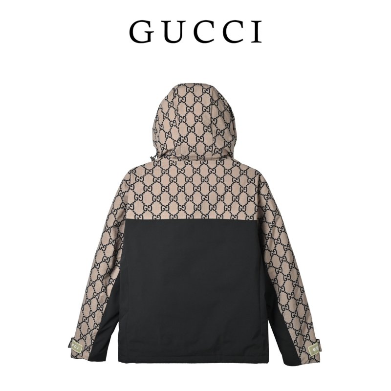 Gucci GG Monogram Black & Beige Down Jacket view