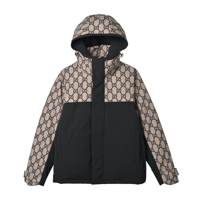 Gucci GG Monogram Black & Beige Down Jacket view
