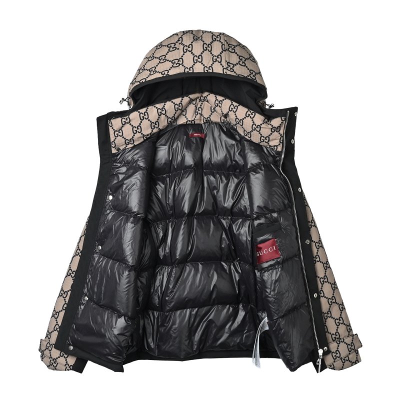 Gucci GG Monogram Black & Beige Down Jacket view