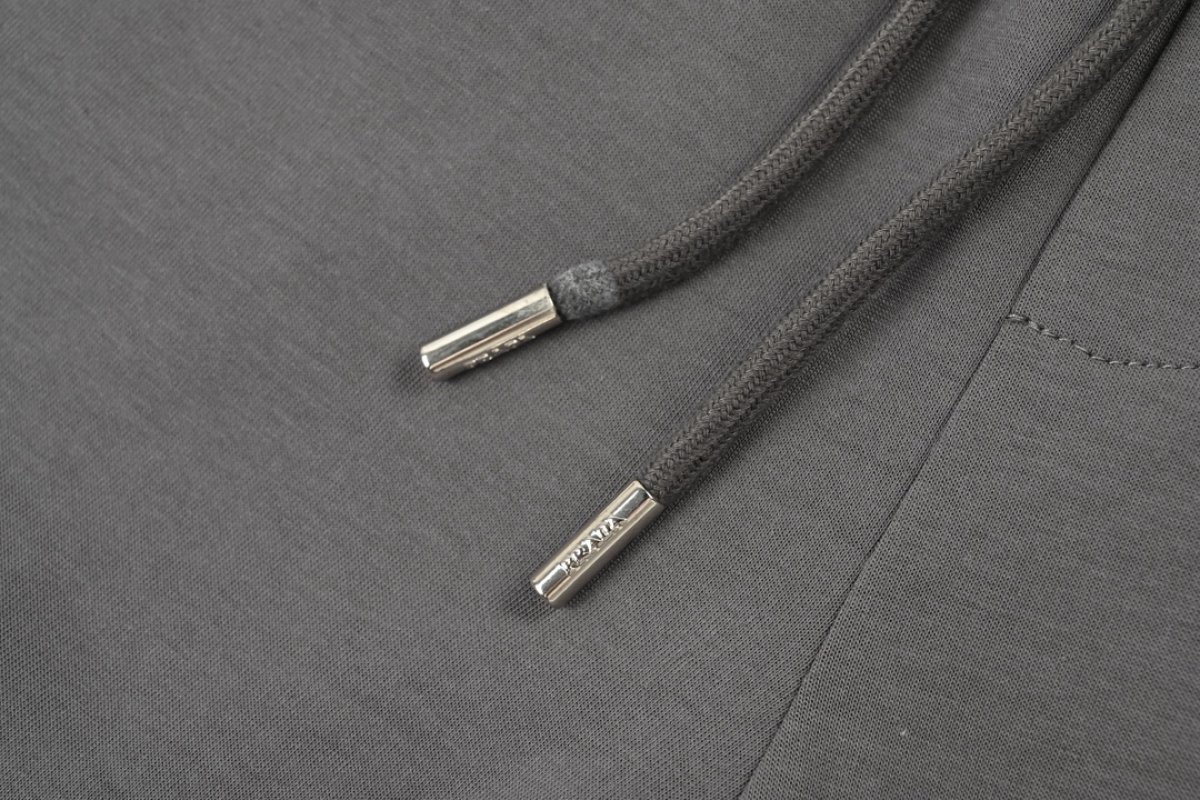 Prada Charcoal Drawstring Track Pants view