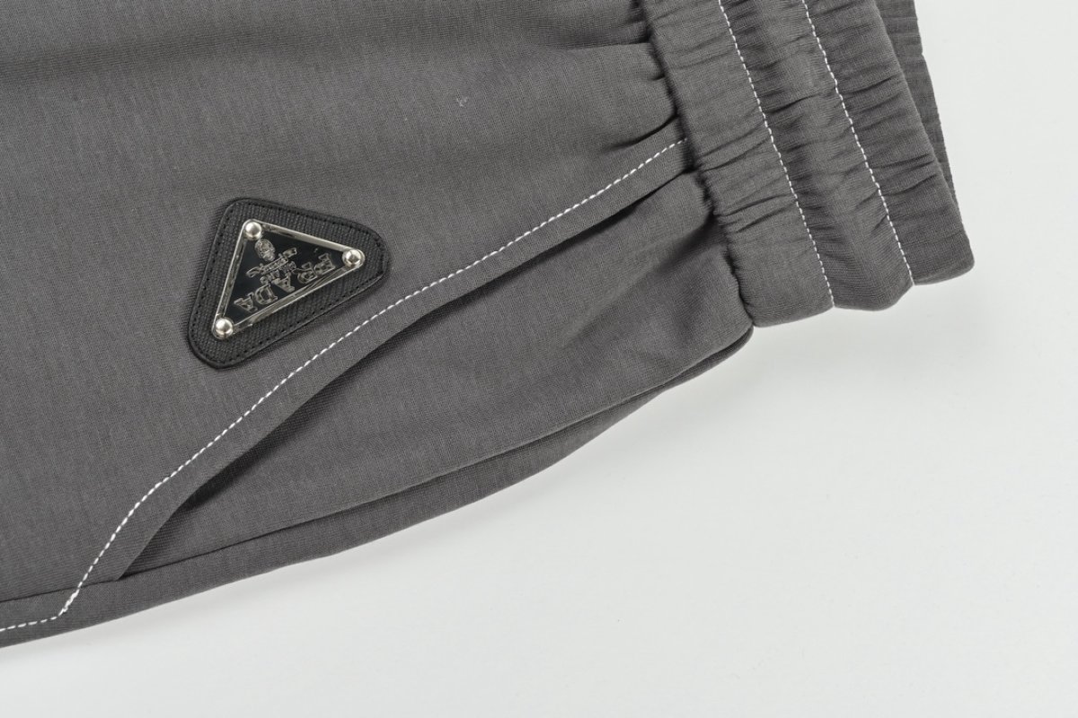 Prada Charcoal Drawstring Track Pants view