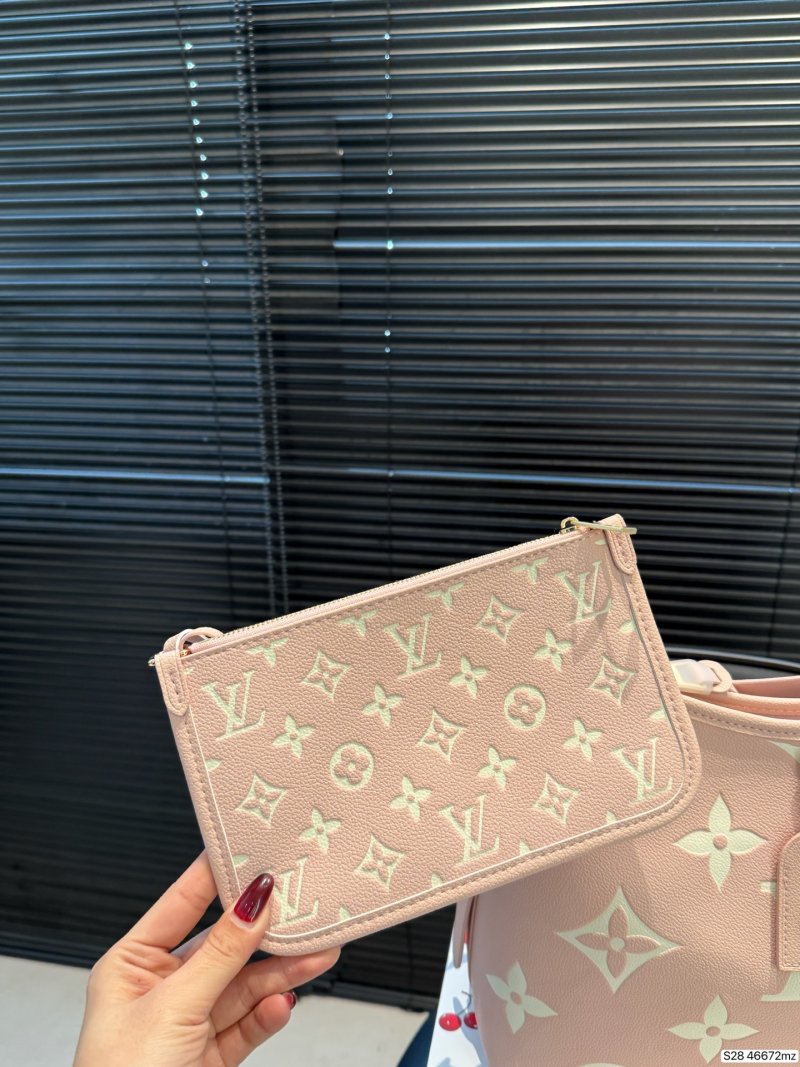Louis Vuitton Carry Monogram Canvas Shoulder Bag Pink view