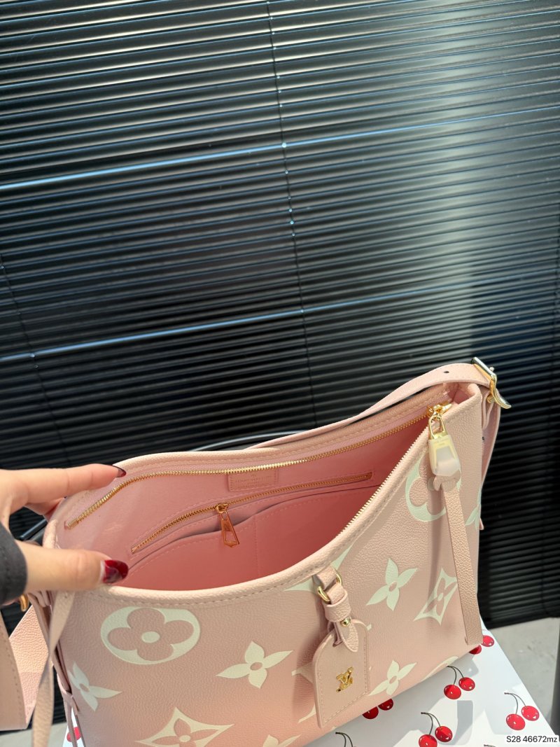 Louis Vuitton Carry Monogram Canvas Shoulder Bag Pink view