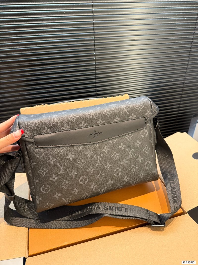Louis Vuitton Monogram Messenger Crossbody Bag Black view