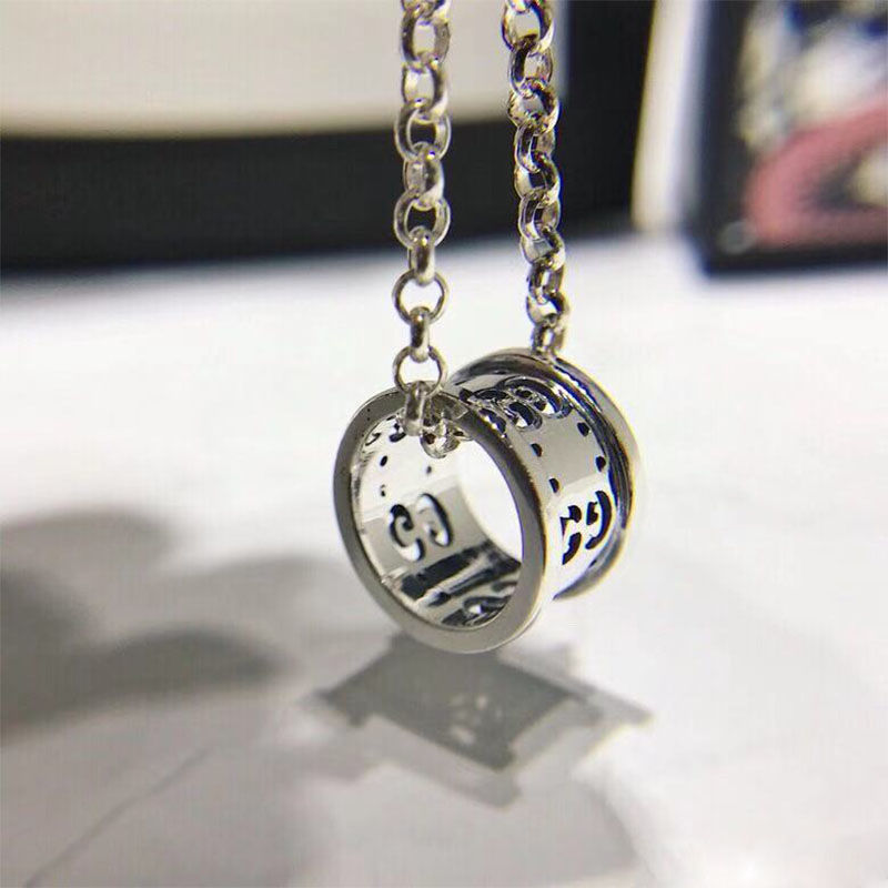 Gucci Marmont Interlocking GG Silver Chain Necklace view