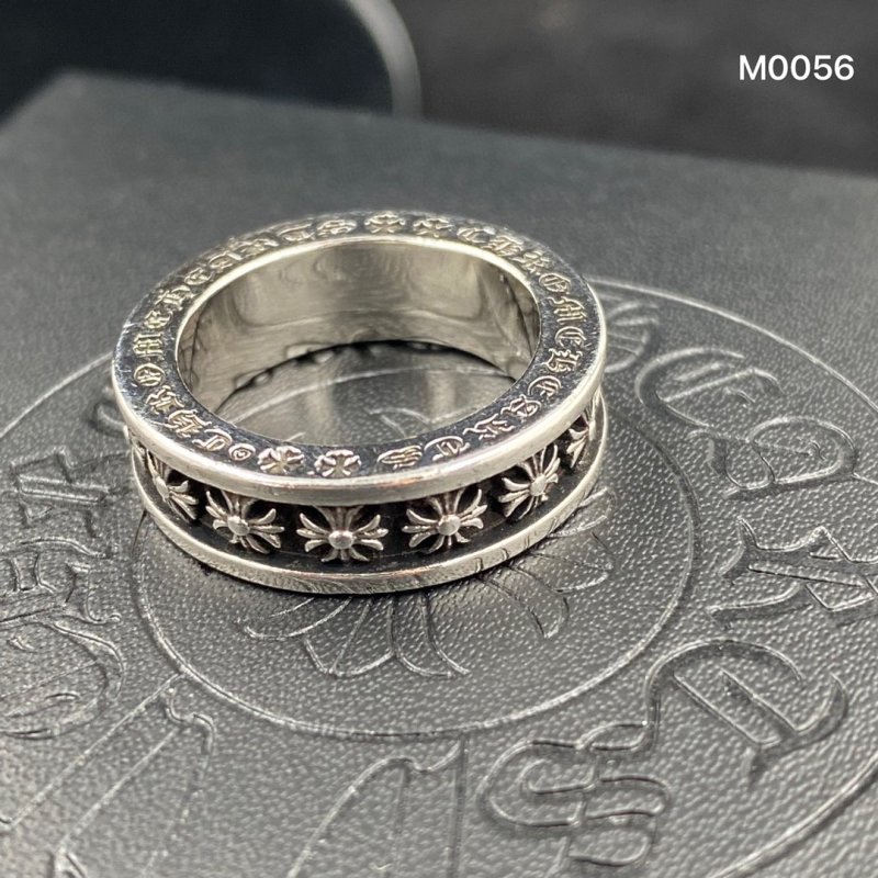Chrome Hearts 925 Silver Floral Cross Band Ring view
