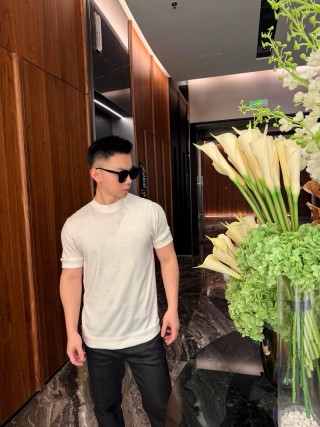 Premium White Crew Neck Short Sleeve T-Shirt view 1