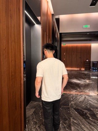 Premium White Crew Neck Short Sleeve T-Shirt view 4