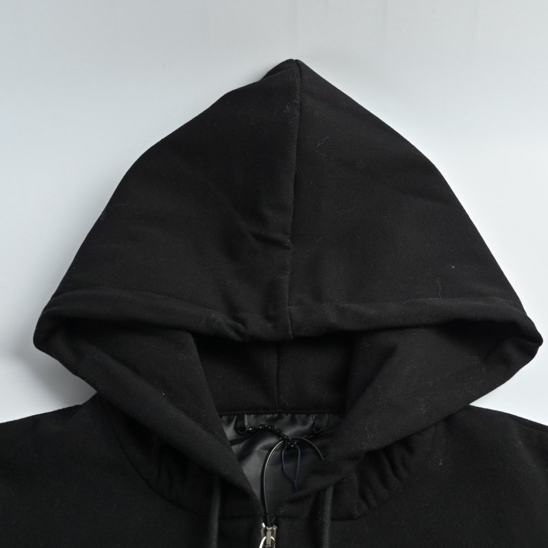 Louis Vuitton Black Zip Hoodie with LV Embroidery view