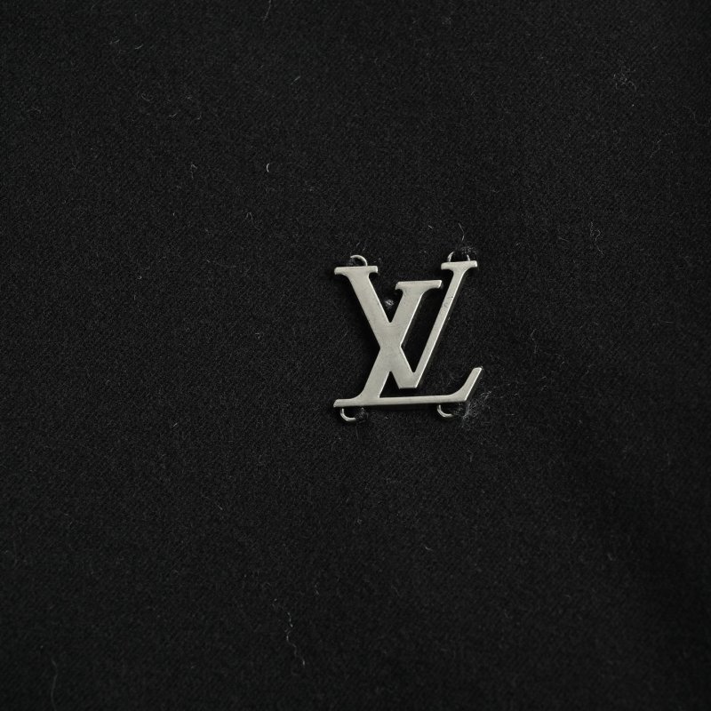Louis Vuitton Black Zip Hoodie with LV Embroidery view