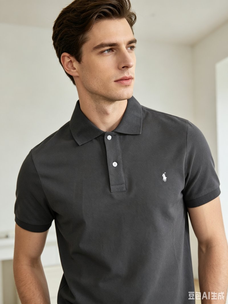 Ralph Lauren Polo Shirt Charcoal Grey view