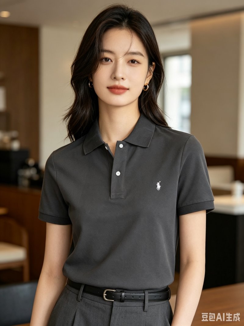 Ralph Lauren Polo Shirt Charcoal Grey view