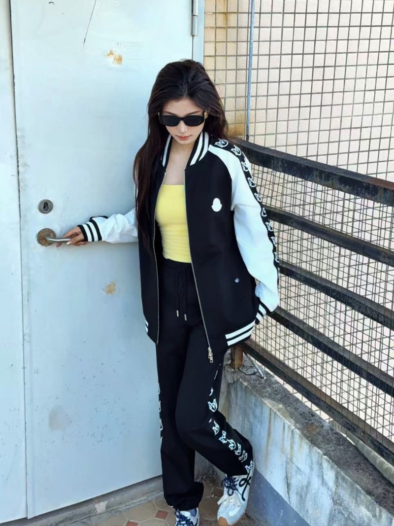 Black Taped Logo Trackpants with Stripe Detailing view