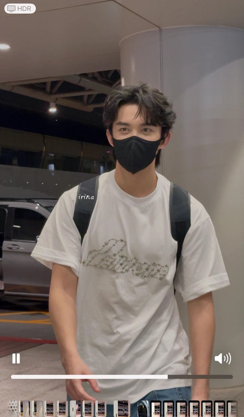 White Oversized T-Shirt with Rhinestone Logo Graphic view